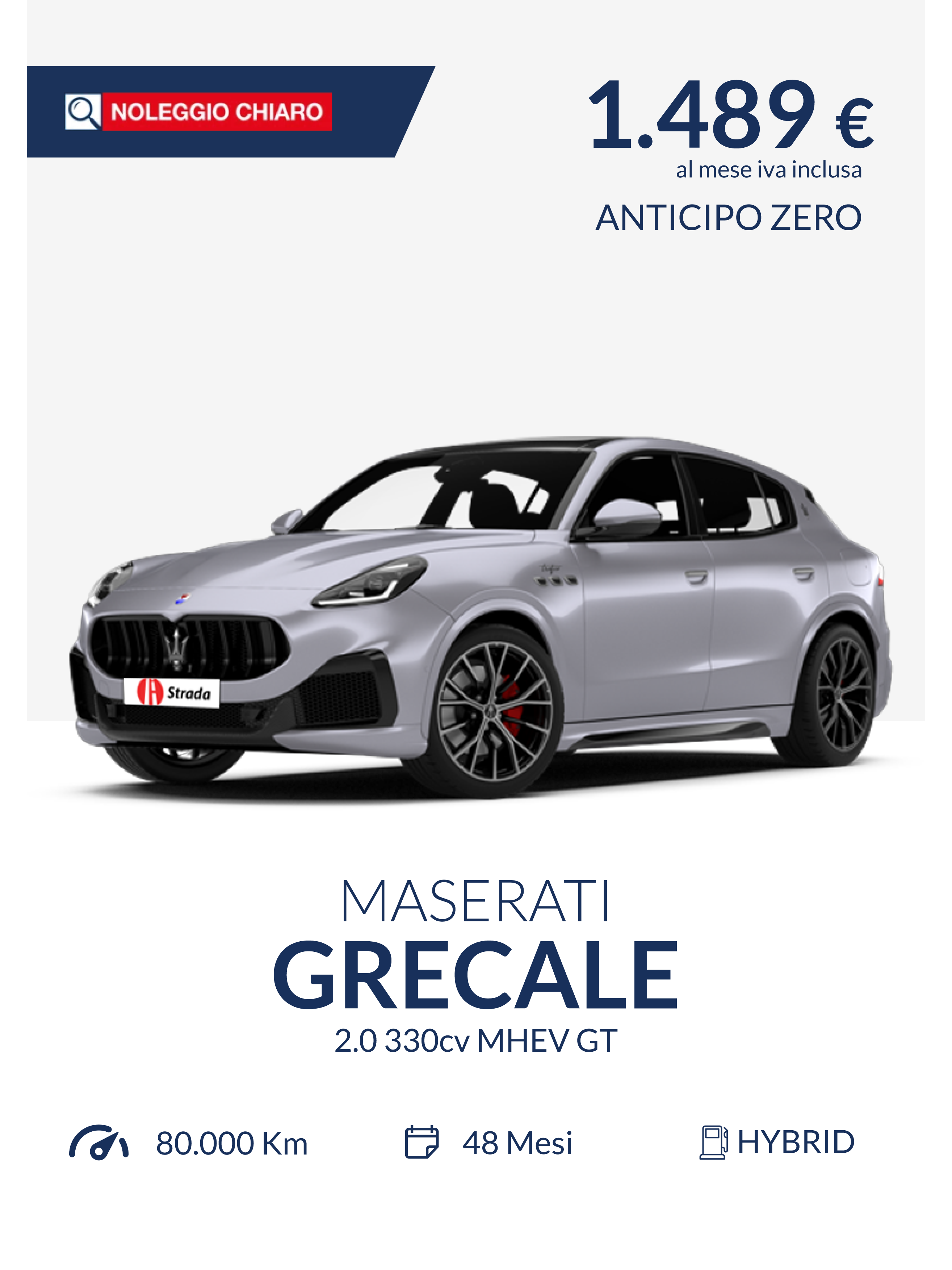 Maserati Grecale GT a noleggio lungo termine Leasys Padova